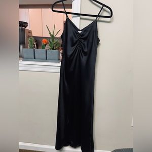 Nicole Miller NY Maxi Dress Long Black Adjustable Straps Party Sz. S